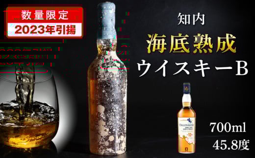 【2023年引き揚げ】知内海底熟成ウイスキー B 洋酒 海底酒