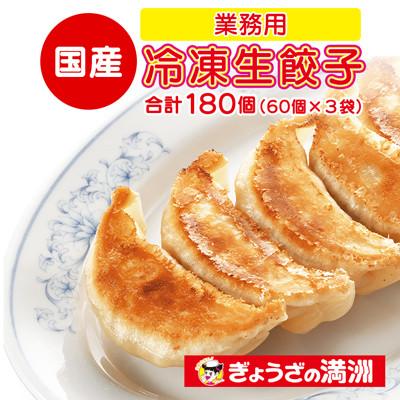 ふるさと納税 川越市 業務用冷凍生餃子3袋(180個)　ぎょうざの満洲