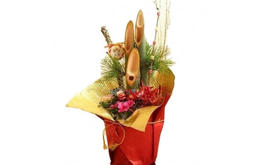 【先行受付/数量限定/年内配送】お正月までにお届け！飛騨高山のお正月飾り モダン門松 『福寿竹』| お正月 飾り 門松 新年 モダン 飛騨高山 下出生花店 BB007