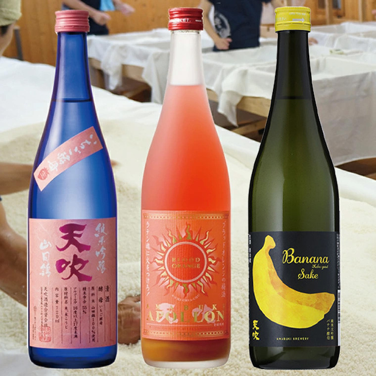 
CN037_みやき町の地酒「天吹」　いちご酵母、バナナ酵母、リキュールブラッドオレンジ
