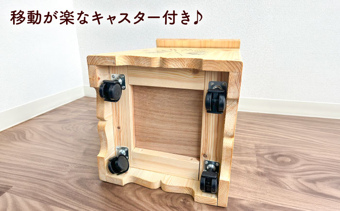北海道産 天然木の手づくり ゴミ箱（犬の肉球）《厚真町》【木工房TANAKA】 ごみ箱 ゴミ箱 木製 天然木 日用品 雑貨 犬 北海道 [AXAU015] 34000 34000円