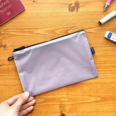 ふるさと納税 名古屋市 【ラベンダー】A6が入るとっても軽いナイロンフラットポーチ(マチなし)