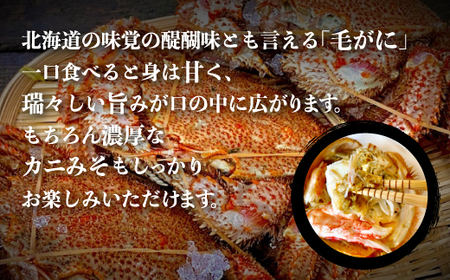 【数量限定】＜北海道産＞浜茹で毛がに【約500g×3尾】（網走加工） ABC017