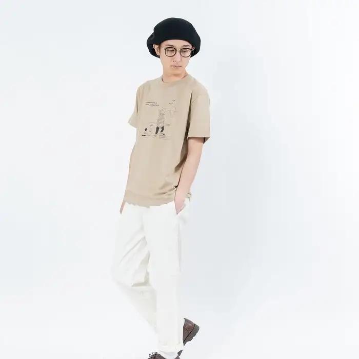 《2》【KEYMEMORY鎌倉】Sea heartイラストTシャツ BEIGE