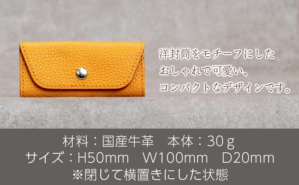 本革 スリムキーケース３連 日本製 革製品 レザー コンパクト Liete vivid オーク