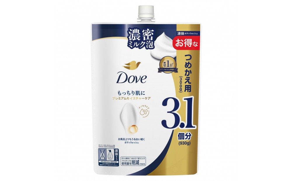 
                  ダヴ ボディウォッシュ プレミアム モイスチャーケア つめかえ用 930g×6
                