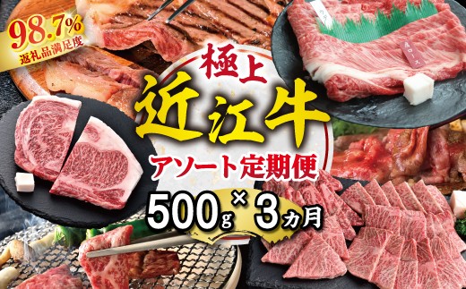 
                  【期間限定】極上近江牛500g　食べ方色々！アソート定期便【ZZ61W】
                
