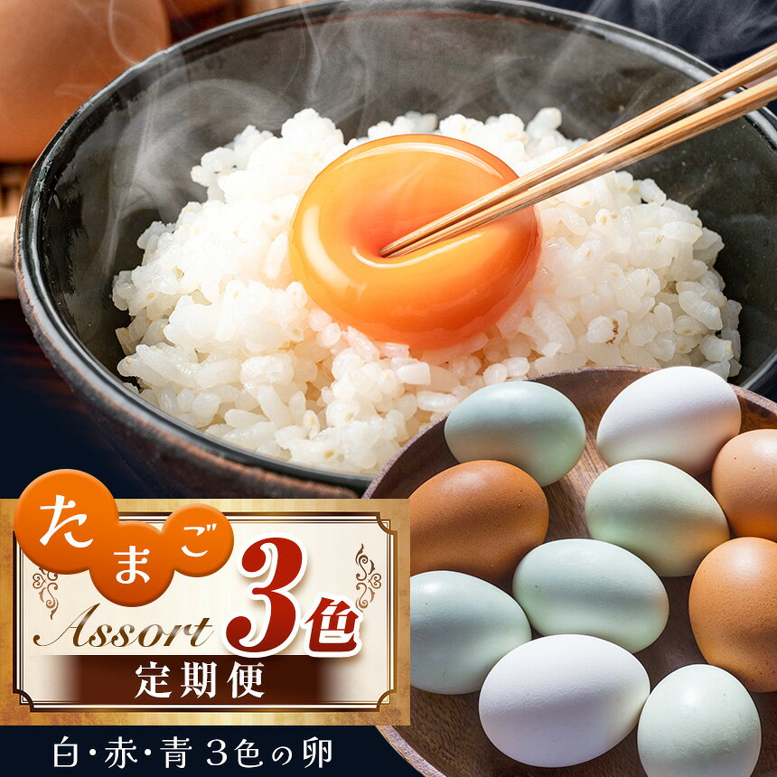 【ふるさと納税】たまご 卵3色 アソート 3回 定期便 白玉 赤玉 青玉 食べ比べ 君津市産 | 菜の花エッグ アスタキサンチン卵 菜の花たまご 三枝農場 赤卵 赤玉 保坂農場 アローカナ たまご 卵 タマゴ 玉子 卵かけご飯 新鮮 千葉県 君津市 きみつ