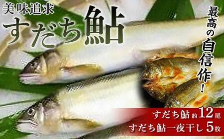 美味追求 すだち鮎 (約1kg)・一夜干し (5枚) セット 冷凍