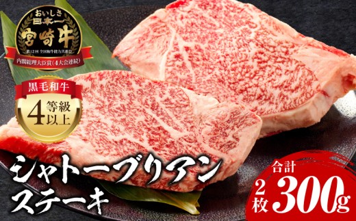 宮崎牛 シャトーブリアンステーキ 2枚 合計300g_M243-028