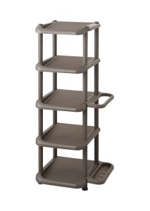 シューズストレージ5段 ブラウン ／ ライクイット like-it 靴 シューズ ５段 玄関 傘立て 収納 日本製【like045】