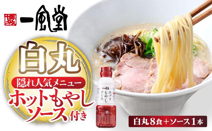 ラー麦使用「一風堂」とんこつラーメン 白丸（ホットもやしソース付き）8食|博多ラーメン 豚骨ラーメン とんこつラーメン 豚骨スープ 豚骨 麺 らーめん 送料無料 福岡県 那珂川市
