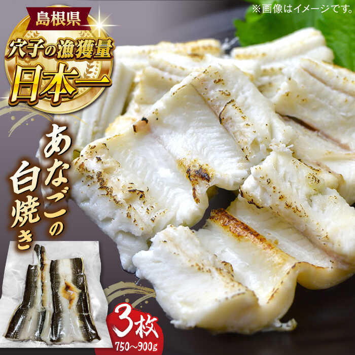【ふるさと納税】あなごの白焼き3枚 島根県松江市/海ひこ株式会社[ALDY010]｜ あなご アナゴ 穴子 白焼き 大あなご 穴子の白焼き お取り寄せ 冷凍 簡単調理 湯煎 魚介 魚 取り寄せ 贈答用 真空パック おつまみ 焼き魚 穴子料理 自宅 国産 ギフト 贈答品 簡単調理 晩酌