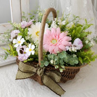 ふるさと納税 高畠町 まるで生花のような花かごの寄せ植え(パンジー) |  | 01