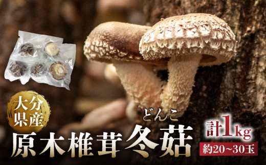 冷凍 原木しいたけ（冬菇）1kg 椎茸 どんこ 冷凍 ドリップ 個別包装 国産 出汁 料理 天然もの きのこ 旨味 煮物 天ぷら 炊き込みご飯 F07040