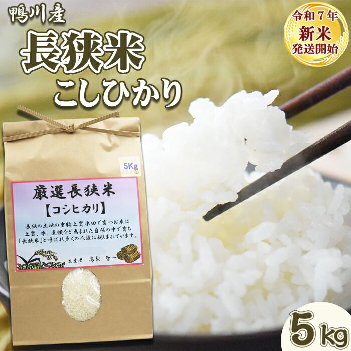 【ふるさと納税】《令和7年産 新米》【くわっせ～鴨川】鴨川産 厳選『長狭米こしひかり』5kg《精米》　[0019-0009]