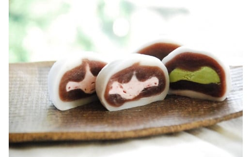 生クリーム大福「うさぎのしっぽ」抹茶8個・いちご8個【1595763】