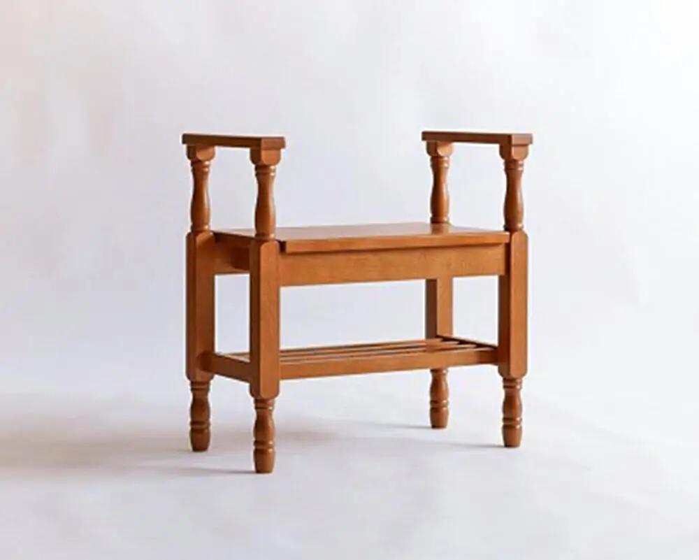 旭川家具 山室家具製作所 北の匠(H) No.17 高座椅子 ミズナラ 【 国産 無垢 インテリア 木製 民芸 チェア スツール 椅子 エントランス 玄関 リビング ベッドサイド 北海道 】 _002