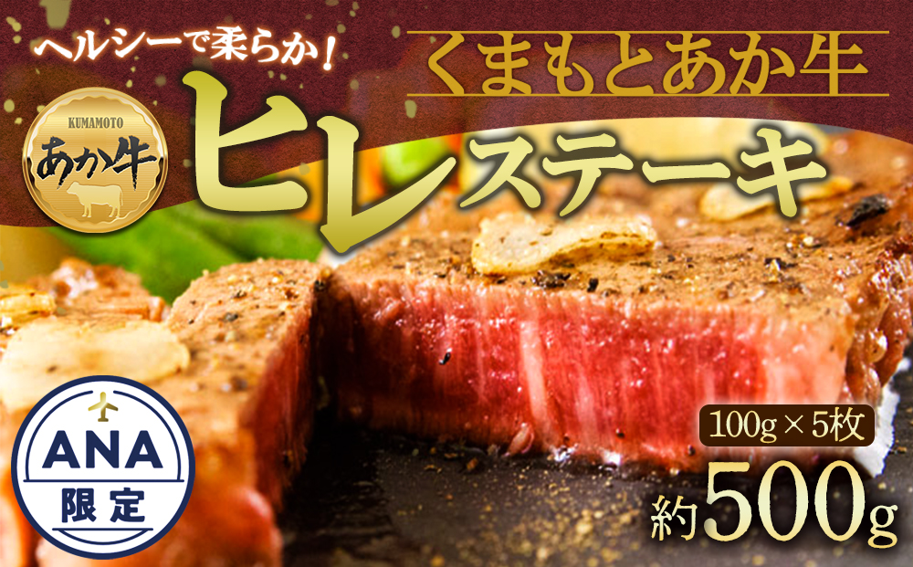 【選べる内容量】あか牛 ヒレ ステーキ 約100g×5枚 牛肉 冷凍 和牛 ブランド牛 限定 希少部位 国産 人気 ヘルシー 小分け おすすめ 贅沢 豪華 熊本県 阿蘇市