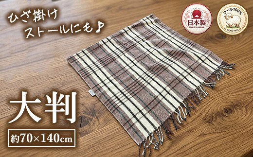 
                  あったかウール100% 可愛いチェック柄のウールひざ掛け ストールとしてもご使用できます 大判サイズ(70×140cm) AW-502 | ウール100% ひざ掛け 大判 70×140cm ストール 2way チェック柄 肩掛け 軽量 ブランケット 毛布 暖かい 防寒 コンパクト 泉大津市 日本製 AW-502PI
                