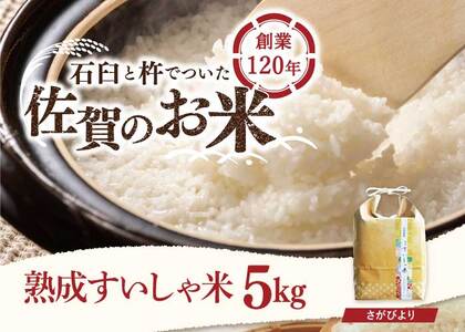 令和6年産 熟成すいしゃ米 佐賀県産さがびより 5kg 【一粒】[NAO010] 米 お米 白米 精米 熟成米 ブランド米 すいしゃ米 