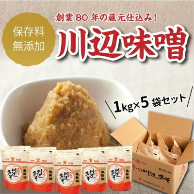 【ふるさと納税】川辺味噌1kg×5袋セット【1185769】