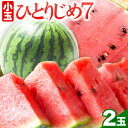 【ふるさと納税】和歌山県産 小玉すいか ひとりじめ7(セブン) 2玉入り 3.5kg以上《2025年6月下旬-8月中旬頃出荷》 和歌山県 日高川町 スイカ 西瓜 すいか