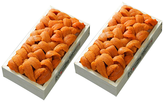 極上エゾバフンウニ折詰200g・塩水パック200g食べ比べセット≪配送期間B≫2022年6月上旬～8月中旬迄