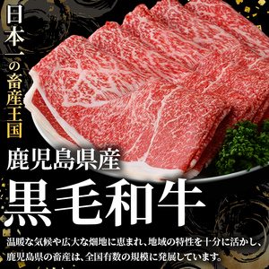 鹿児島県産！黒毛和牛モモスライス(約600g) 国産 九州産 鹿児島産 牛肉 国産牛 モモスライス しゃぶしゃぶ すきやき 頒布会【スターゼン】akn042-10