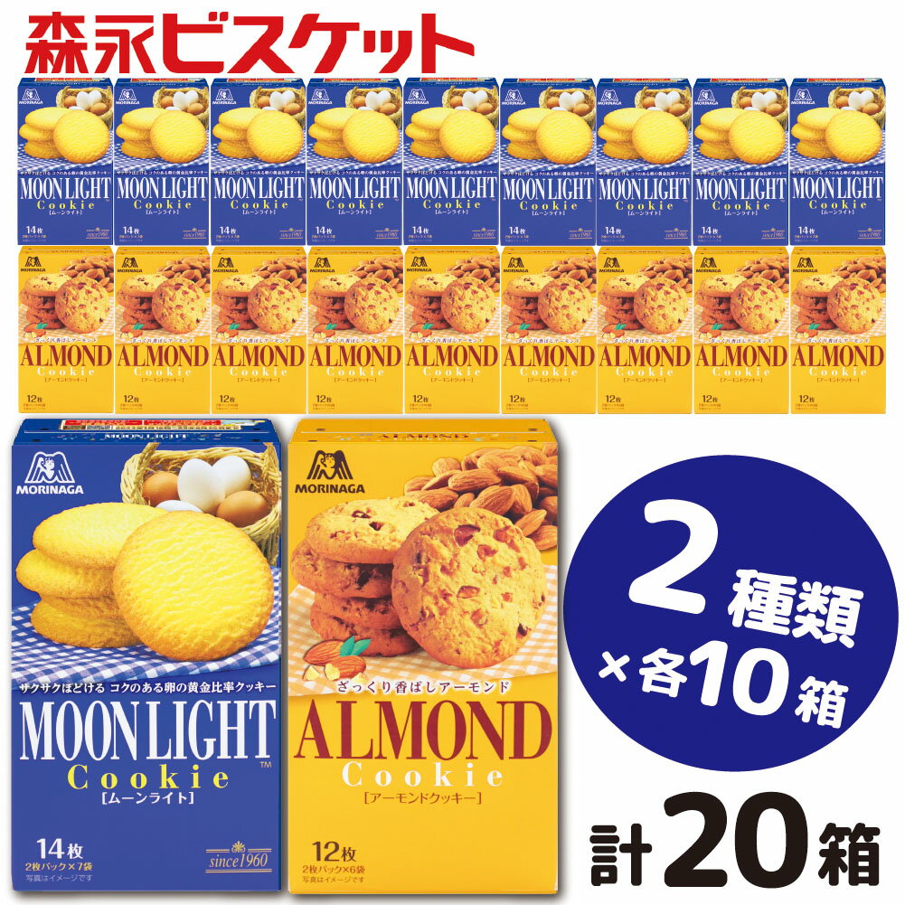 【ふるさと納税】森永ビスケット　2種20箱　《ムーンライト・アーモンド》/ビスケット クッキー セット モリナガ 森永 森永製菓 群馬県 高崎市