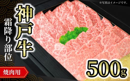 【神戸牛焼肉用（霜降り部位）500g 冷凍】発送目安：入金確認後1ヶ月程度 ※配送日の指定はできません 但馬 神戸 兵庫県 但馬牛 JA たじま肉の店本店 33000円 72-09