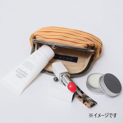 ふるさと納税 那珂川市 【博多織】がま口型マルチポーチ オレンジ |  | 03