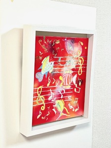 【青木芳恵】笑顔を届ける絵『夜の水族館』（キャンバス印刷＋BOX額＋UVカット）水族館_OS146-0014