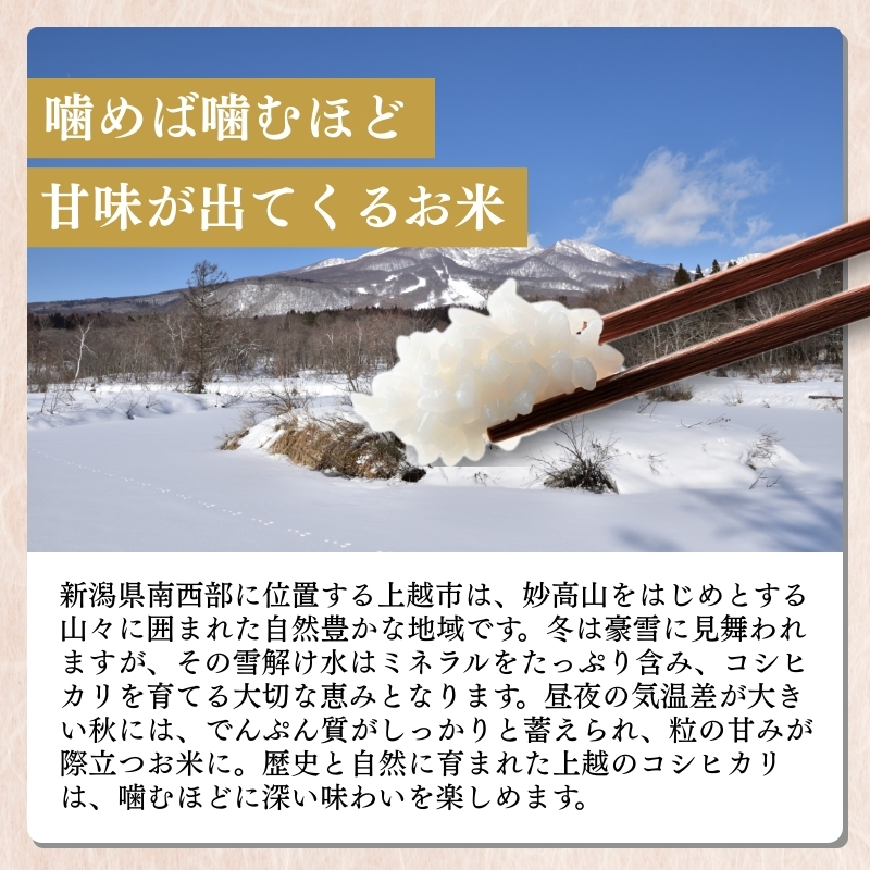 【2月中旬より配送】上越市産 新潟 コシヒカリ 5kg 3か月定期便 こしひかり お米 精米 米 ご飯 定期