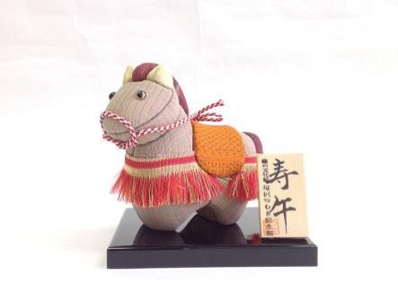 
塩沢織木目込み人形(干支勢揃い小)(7)午（うま）高さ８.０cm
