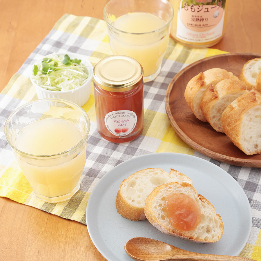 ＜あいはら果樹園＞桃ジュース・桃ジャム詰合せ