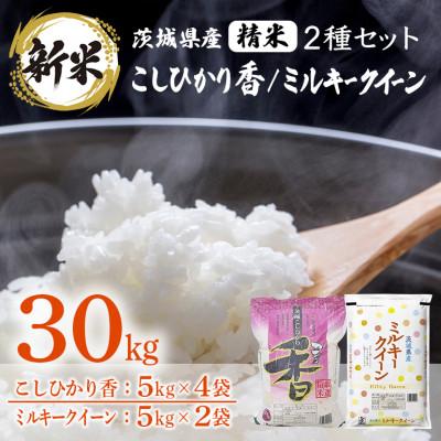 ふるさと納税 茨城町 【令和7年産】こしひかり香&amp;ミルキークイーン　計30kg