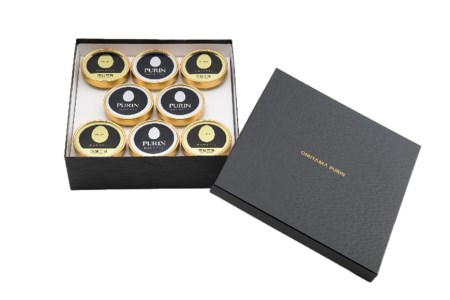 おみたまプリン2種詰合せ 8個入り カラメル＆ミルク 贈答用黒箱 プリン 国産 茨城 8-D