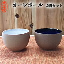 【ふるさと納税】オーレボウル ペア 2個セット 大谷焼 ＜森陶器＞ ｜ おしゃれ カフェオレボウル 茶碗 スープ 陶器 日本製 焼き物 和食器 ギフト