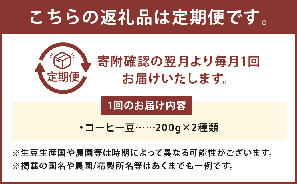 【全12回定期便】スペシャルティコーヒー 南米飲み比べセレクトセット