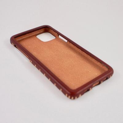 ふるさと納税 七尾市 【iPhone12promax用】本革ケース/マホガニー/ハンドメイド