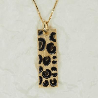 ふるさと納税 山梨県 K18地金　エナメル(ヒョウ柄)ネックレス　HH018174 |  | 01