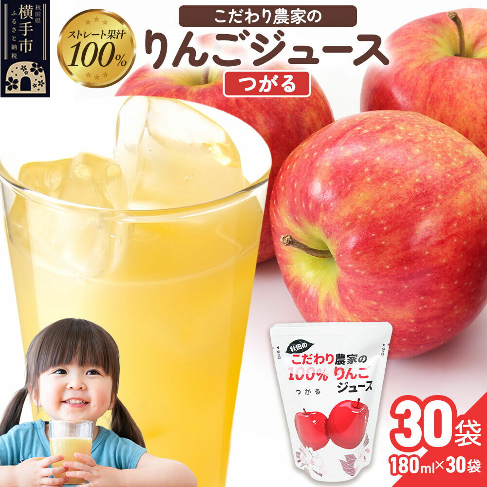 【ふるさと納税】りんごジュース（つがる）30袋