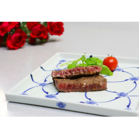 有田焼 正角切立皿 角18cm 染付梅小紋 【大慶】 皿 正方形 食器 磁器 | 10000円 1万円 | ci005