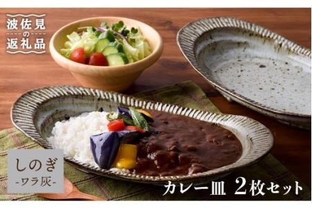 【波佐見焼】おとなの カレー皿 （ワラ灰しのぎ）2枚セット 食器 皿 【大桂工房】 [GD14]  波佐見焼