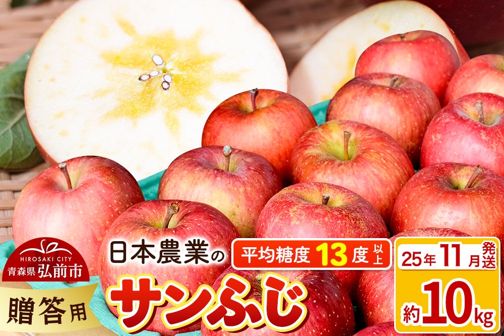 
            りんご 【先行受付】平均糖度13度以上！ サンふじ 約10kg 贈答
          