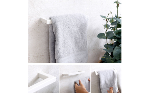 タオル掛けハンガーストレート Blan(ブラン)　シャンパンゴールド