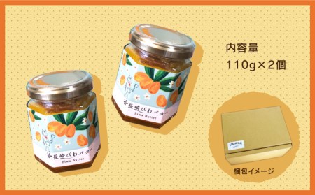 【スプーンが止まらない！】特製 びわバター 110g×2個＜アグリューム＞ [EAI006]