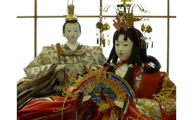 伝統工芸士 蘇童のひな人形『京七番 新古今雛 京刺繍』親王飾り (68)