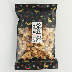 黒豆らっか 180g×12袋 【日進堂製菓】  |  お菓子 おかし 豆菓子 美味しい  豆菓子 和菓子 お茶請け おやつ なつかしい レトロ 明治元年創業 伝統の味 こだわり 昔懐かしの愛される味ピ